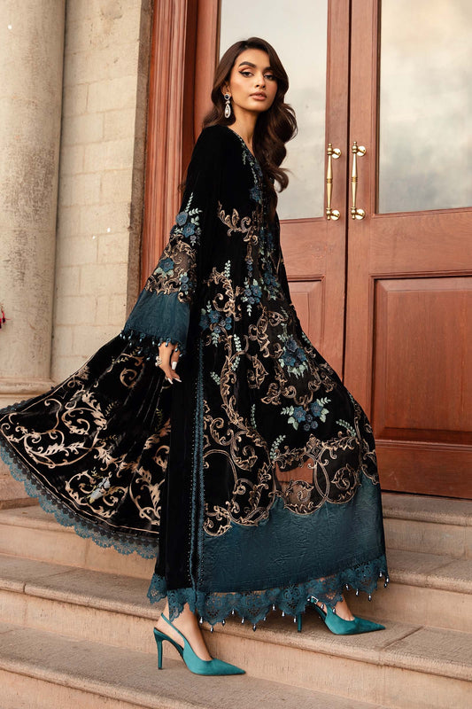 Maria.B Luxury Embroidered Velvet Collection Unstitched With Velvet Shawl