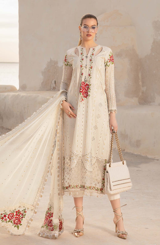 Maria.B Embroidered Luxury Lawn Unstitched 3Pc Suit D - 2412 - A