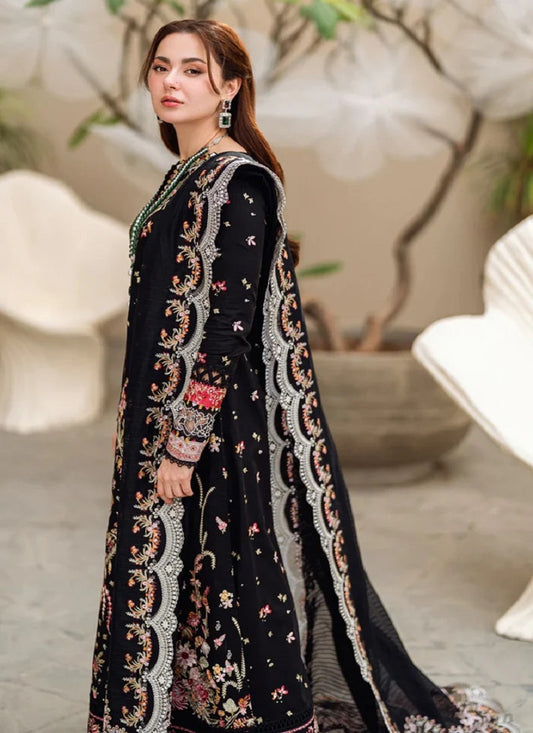 Qalamkar Luxury Lawn Embroidered 3 Piece Unstitched FK-15 Hannah
