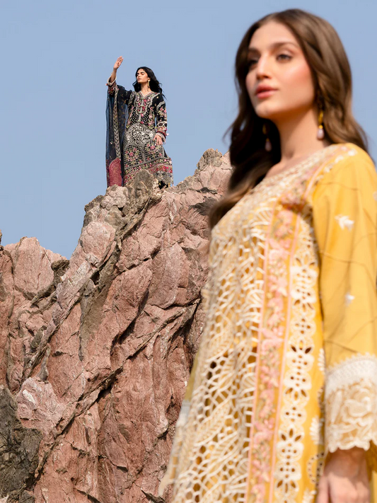 Mahnur Dahlia - Luxury Lawn Embroidered 3 Piece Unstitched