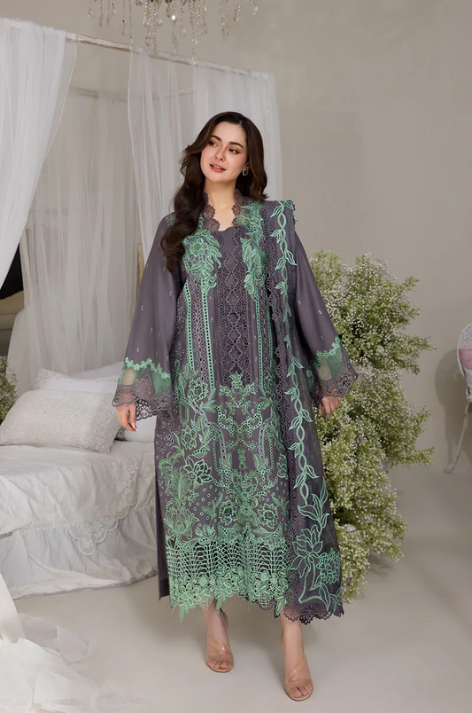 Sobia Nazir - 3B - Luxury Lawn Embroidered 3 Piece Unstitched
