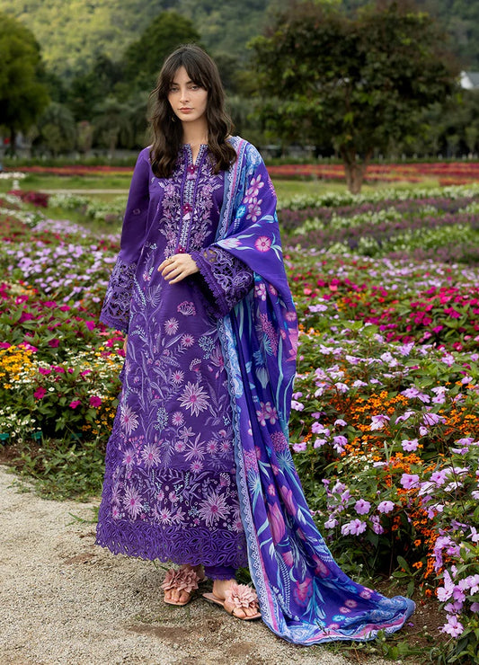 Mushq Luxury Lawn Embroidered Unstitched 3PC Suit Lily Veil
