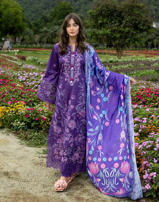 Mushq Luxury Lawn Embroidered Unstitched 3PC Suit Lily Veil