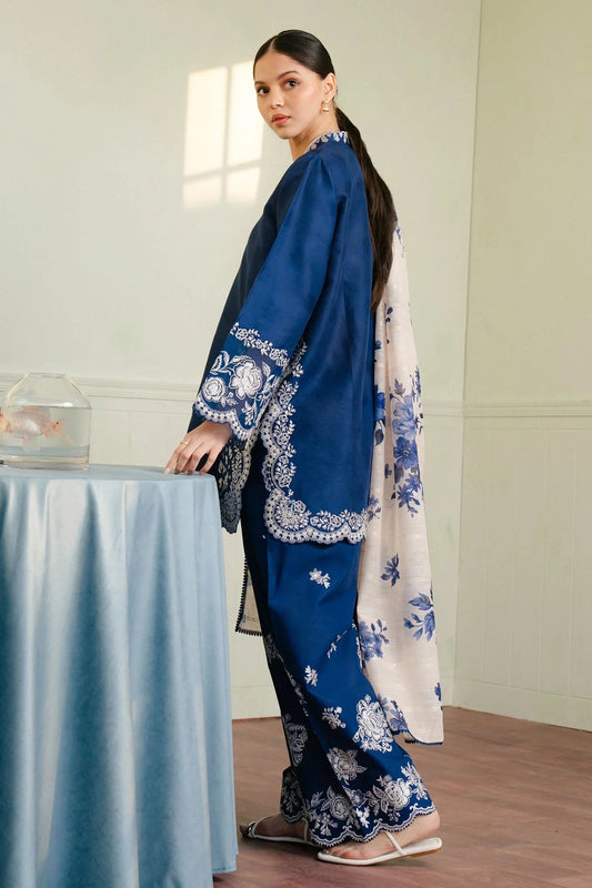 Coco By Zara Shahjahan - Lawn Embroidered 3 Piece Unstitched - MEADOW-8B