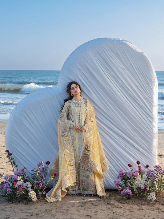 Mahnur - Luxury Lawn Embroidered 3 Piece Unstitched - S-02