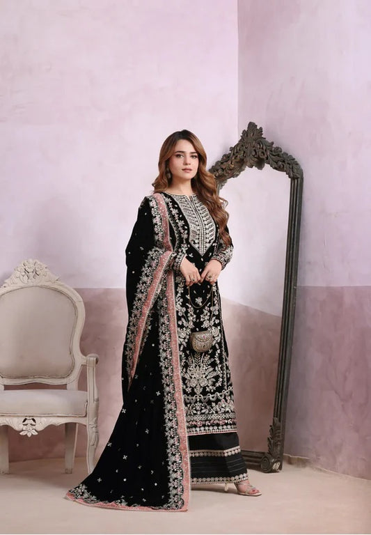 Aneelas Wedding Velvet Embroidered Unstitched Collection SM-01