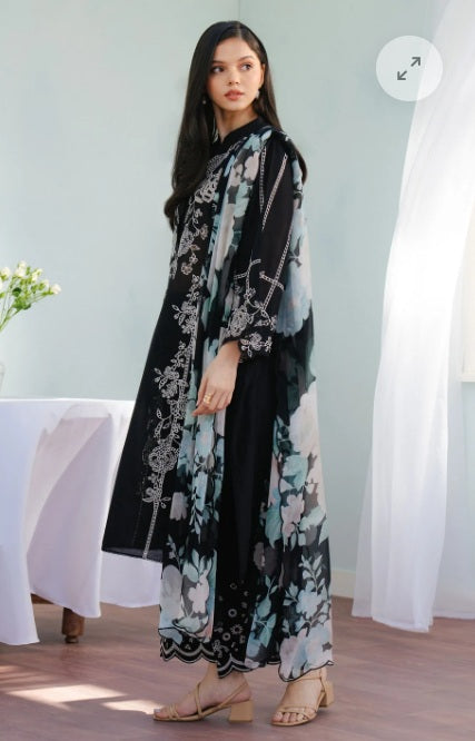 Coco by Zara Shahjahan Embroidered Luxury Lawn Unstitched 3Pc Suit-Eclat-7B