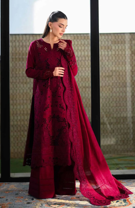 Zaib Luxury Lawn Embroidered 3 Piece Unstitched-HZG3023