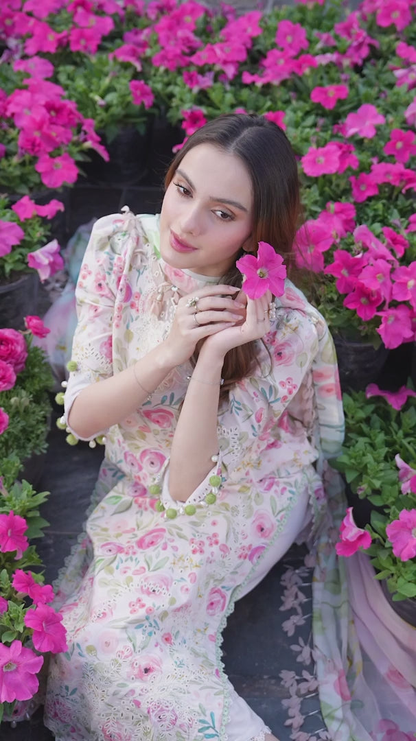 Crimson Luxury Lawn Embroidered Collection Unstitched IZEL Petal1