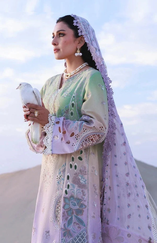 Nureh Luxury Embroidered Lawn Unstitched 3PC Suit Emelfie NE-228